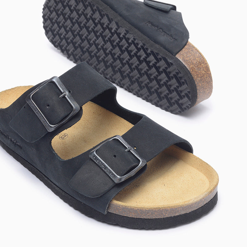 SANDALIAS HUSH PUPPIES NEGRO CLASS II