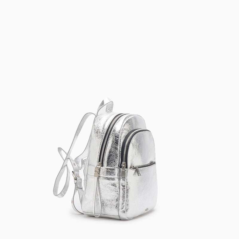 MOCHILAS A PIE PLATEADO MOCHILA ELLI