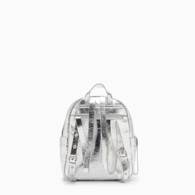 MOCHILAS A PIE PLATEADO MOCHILA ELLI