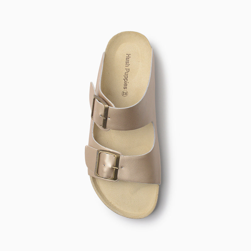 SANDALIAS HUSH PUPPIES DORADO CLASS II