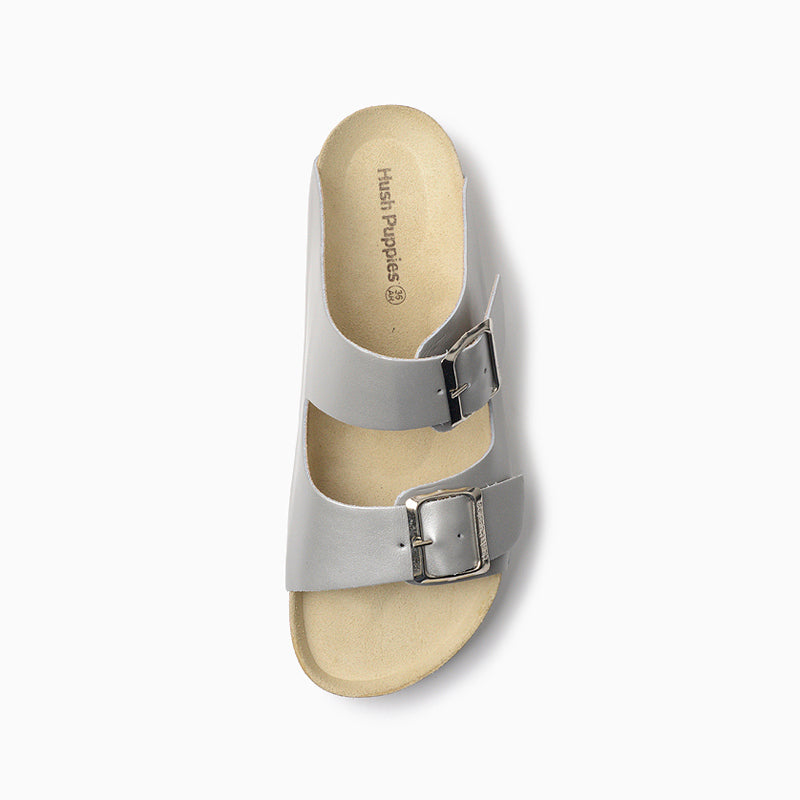 SANDALIAS HUSH PUPPIES PLATEADO CLASS II